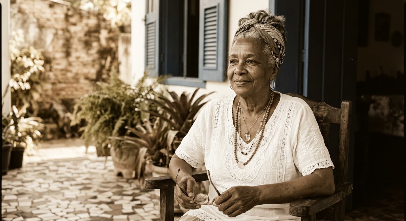 Maria com a família